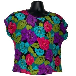 TR Bentley Floral Blouse (Size: Large, Color: Multi)